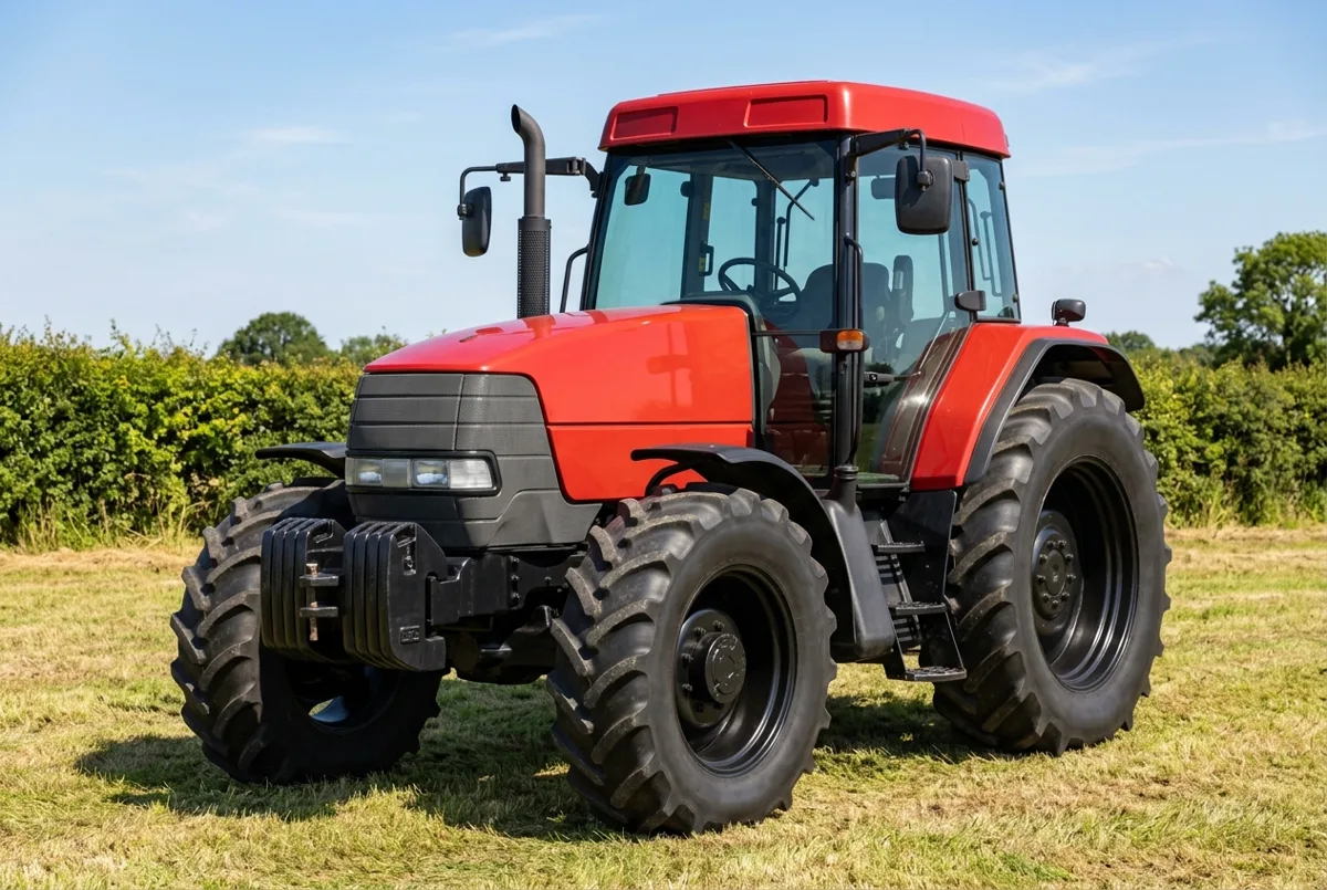 Illustration, not a photograph: Case-IH MX 120, drawn from the specification record