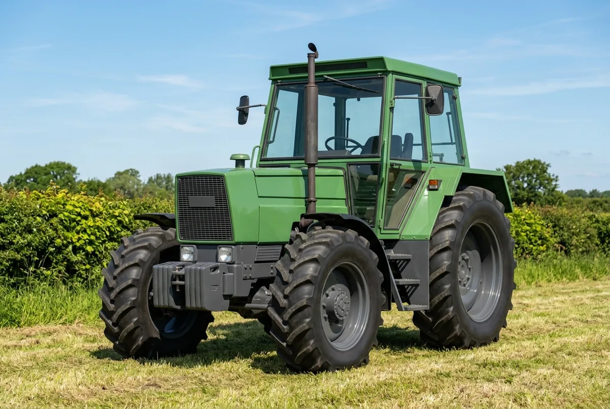 Illustration, not a photograph: Fendt Favorit 615 LS, drawn from the specification record