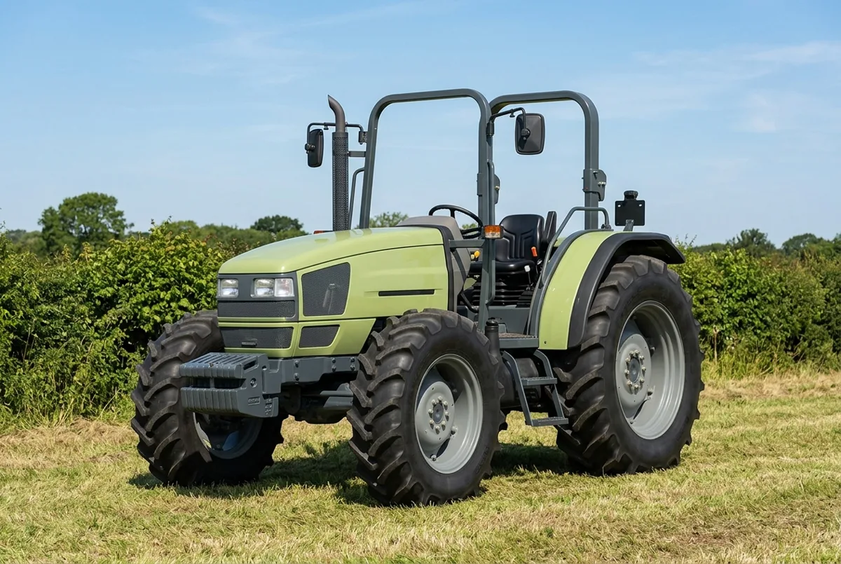 Illustration of the 1999–2003 Hürlimann XN-708, a 79 hp farm tractor, a drawing generated from its specification record