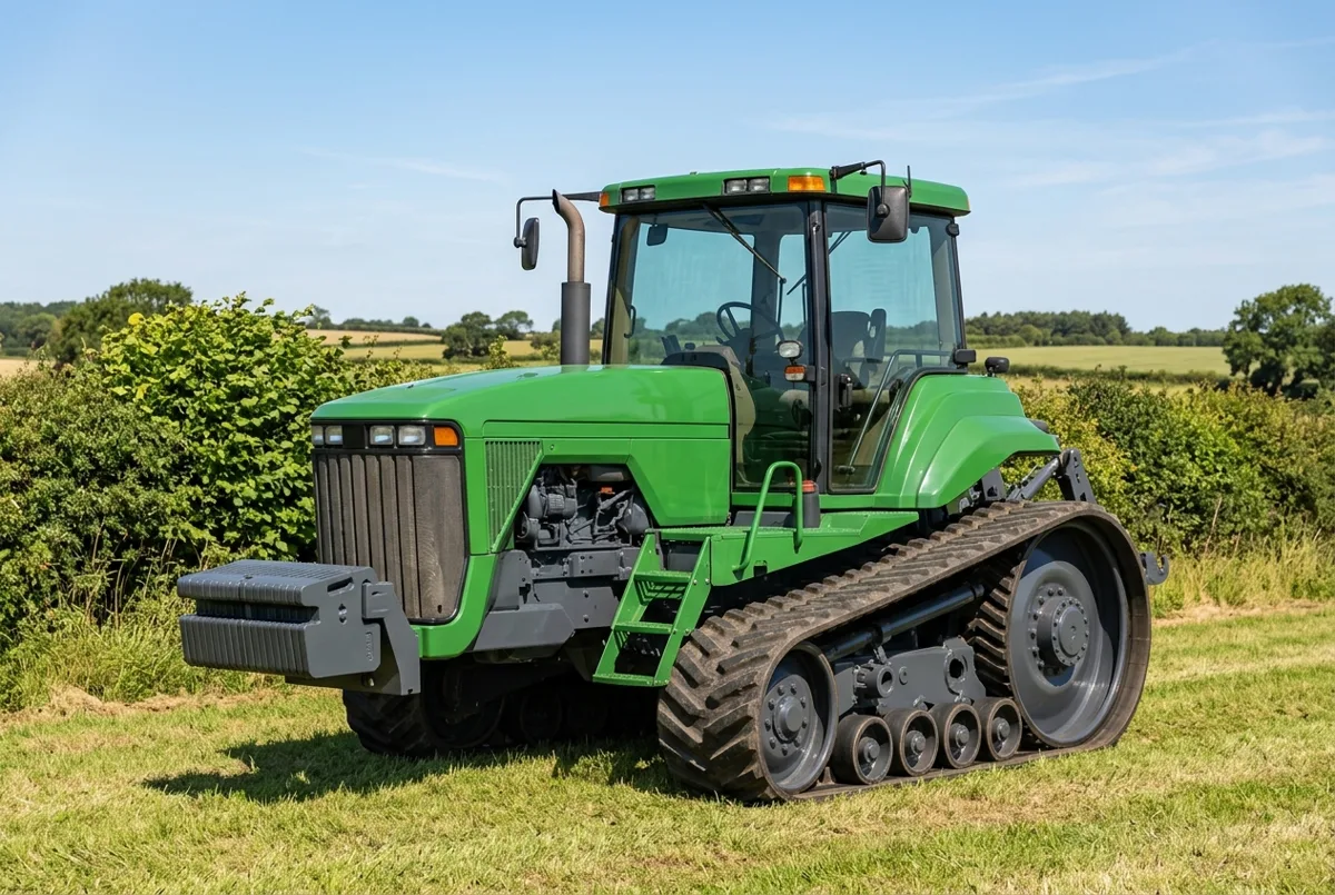 Illustration, not a photograph: John Deere 8300 T, drawn from the specification record