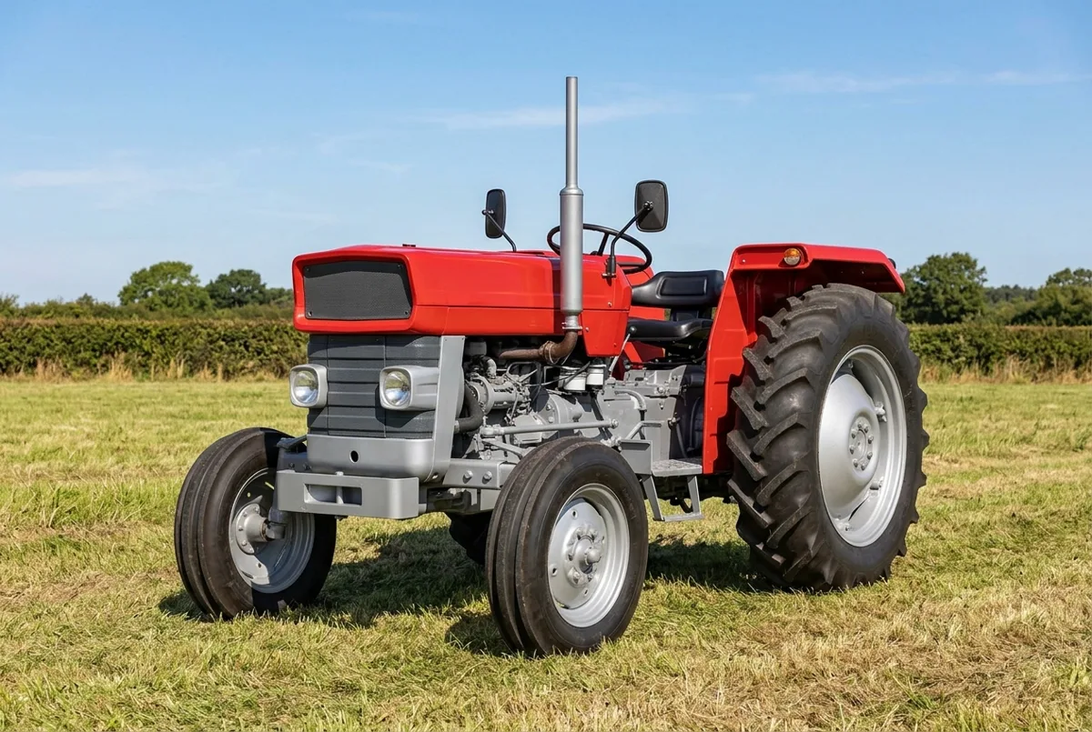 Illustration of the Massey Ferguson 130, a drawing generated from its specification record